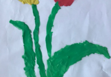 Powiększ obraz: Wiosna w „domowym przedszkolu”  Montessorek - tulipany Laury S.