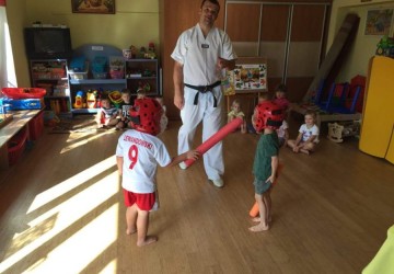 Powiększ obraz: Zajęcia taekwondo u Kleksików